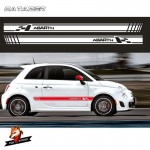 Car Sticker Car Accessories Car Styling Abarth Side Skirt Sticker Racing Stripe Body Stickers for FIAT 500 Car Styling